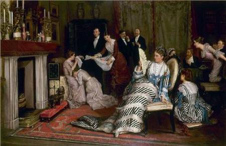 'Forfeits' by Eyre Crowe A.R.A. (1880)