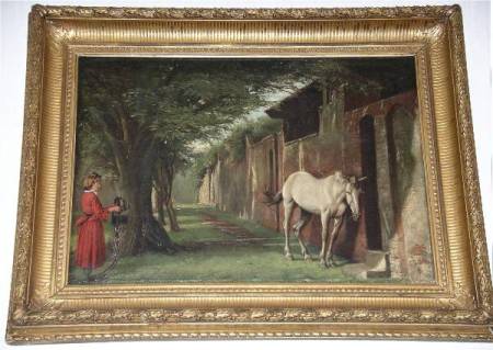 'An Old Nag Is A Sly Nag' by Eyre Crowe A.R.A. (1883)