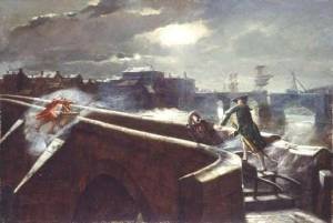 'The Brigs of Ayr' by Eyre Crowe A.R.A. (1894)