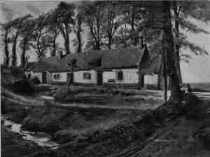 'Farmhouse in the Boulonnais' by Eyre Crowe A.R.A. (1894)