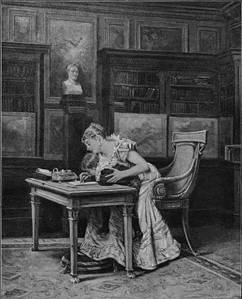 'Writing a Message to St Helena' by Eyre Crowe A.R.A. (1891)