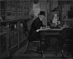 'The Rt. Hon. John Bright, M.P., at the Reform Club, 1883' by Eyre Crowe A.R.A. (1904)