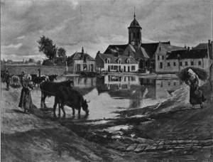 'The Watering Place' by Eyre Crowe A.R.A. (1903)