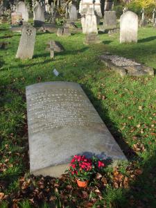Eyre Crowe's grave, Kensal Green Cemetery, 12 December 2010
