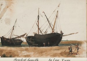 'A Trouville' by Eyre Crowe (n.d.)